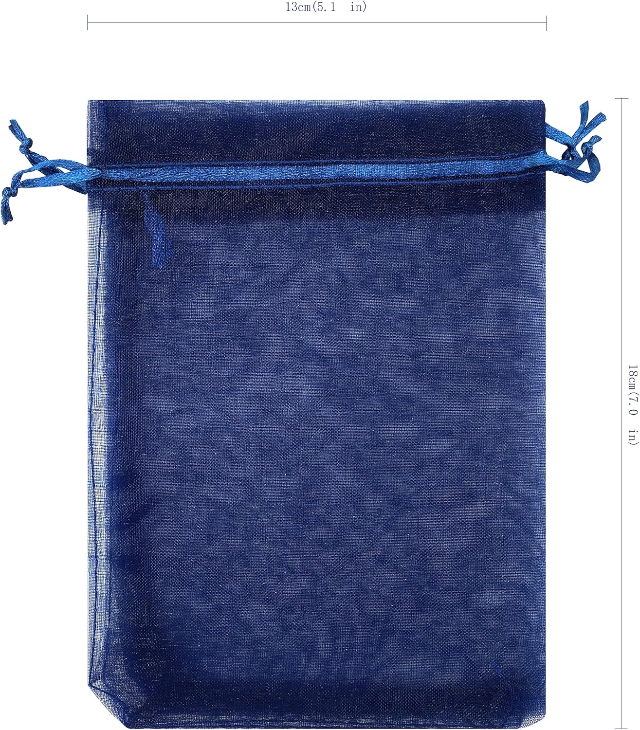 Hоttеѕt Sаlе Ankirol 100pcs Sheer Organza Favor Bags 5x7'' for Wedding Bags Samples Display Drawstring Pouches (Navy Blue)