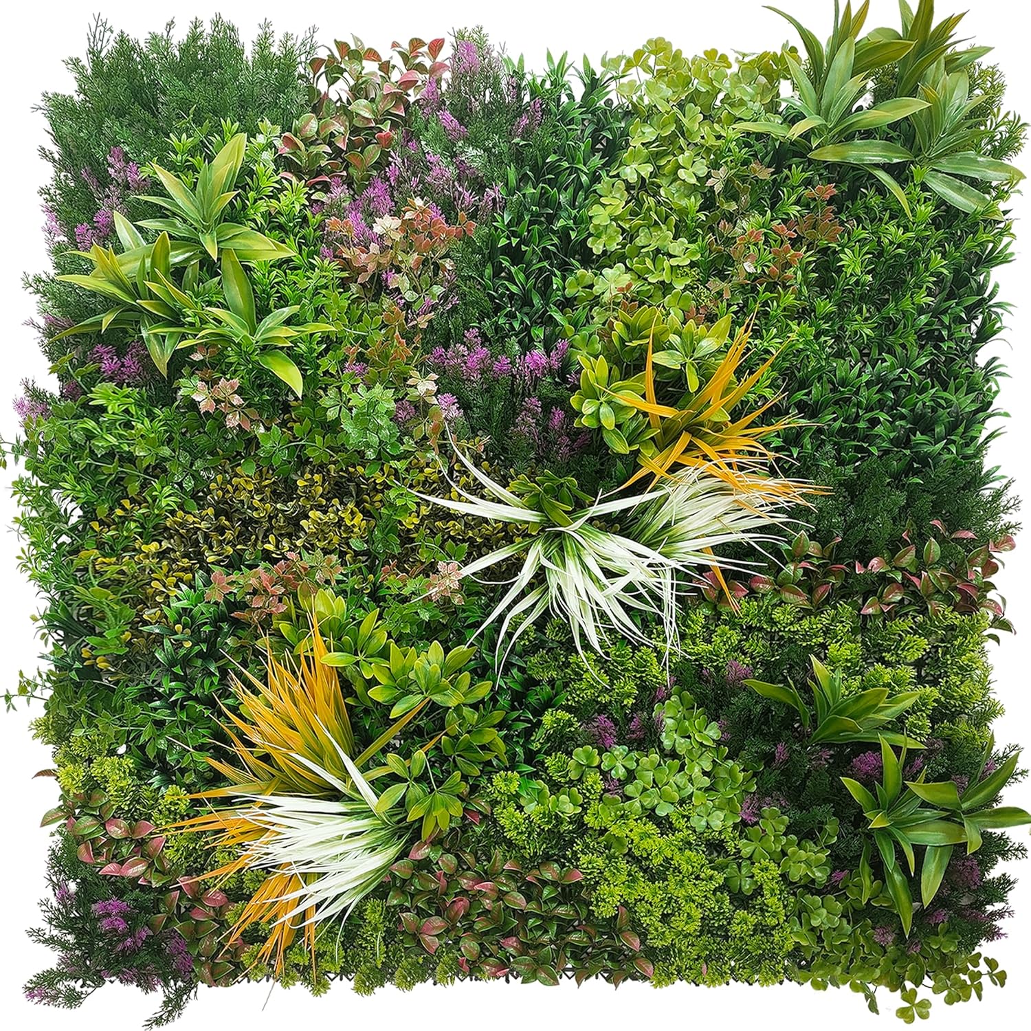 Artificial Greenery Grass Wall Panels,40'' x 40'' in(11.5 sqft) UV-Anti Faux Ivy Privacy Fence Screen Backdrop Boxwood Vine Leaf Hedges for Patio, Balcony, Garden, Backyard Green Decor
