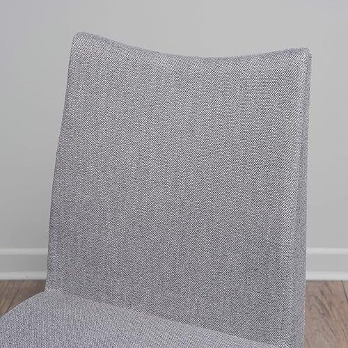 Miniatura 5 de Gertrude Juego de 2 sillas modernas, para comedor, estilo mediados de siglo, de tela color verde menta y madera de nogal.