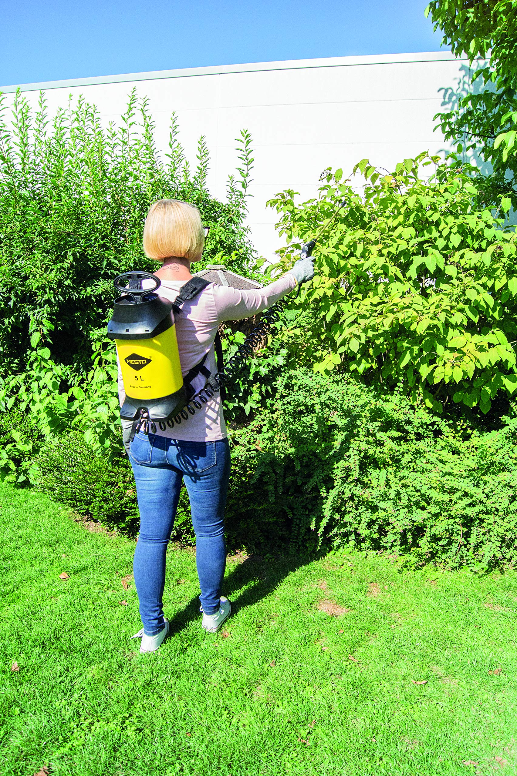 Mesto Drucksprühgerät (Füllinhalt 5 Liter, Druck 3 Bar, Kunsttoffbehälter, FPM mit Manometer) 3275M, Jaune