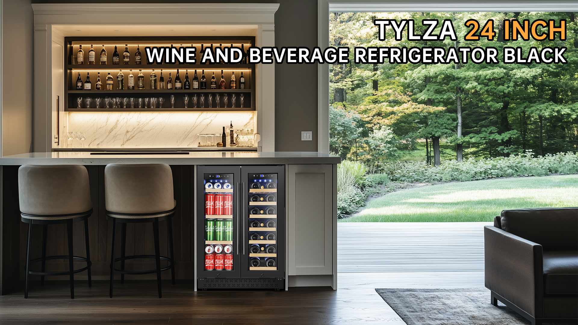 ▼ toLA✯24 Amazon.com: Tylza 24 Inch Wine and Beverage Refrigerator