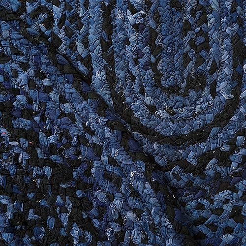 Miniatura 9 de SAFAVIEH Braided Collection BRD452U - Alfombra redonda de algodón reversible de 6 pies, color rosa y fucsia hecha a mano