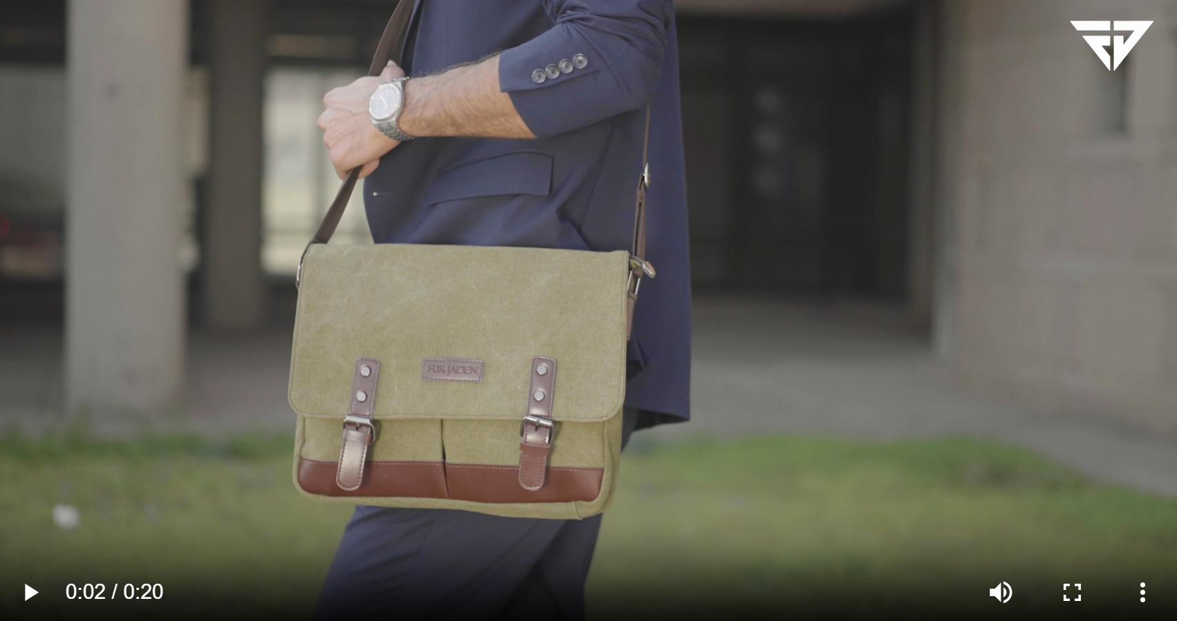 Buy FUR JADEN Sustainable Canvas Water Resistant Cross Body Travel