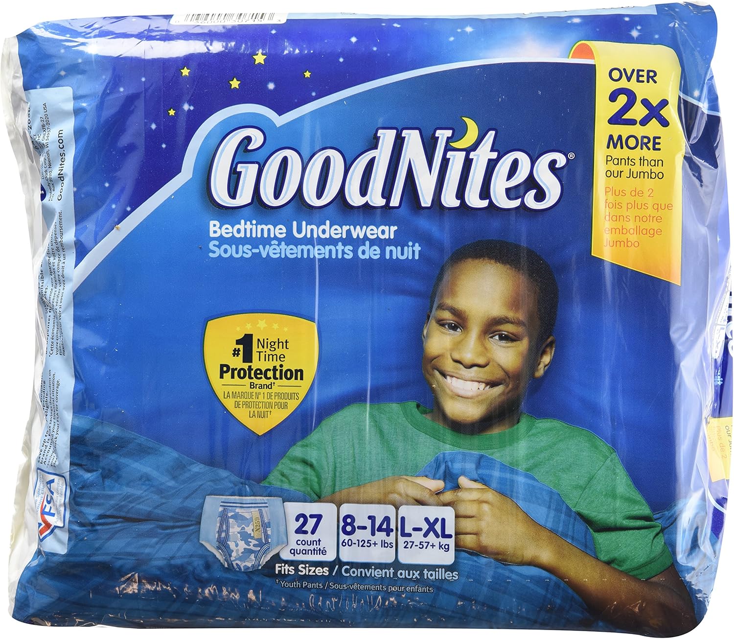 Baby Goodnites Boys Custom Diapers size LXXL fits 100200 lbs Fits plus size kids Disposable