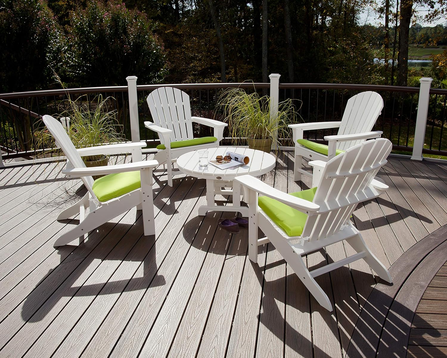 Trex Outdoor Furniture Yacht Club Shellback 5-Piece Adirondack Conversation Group