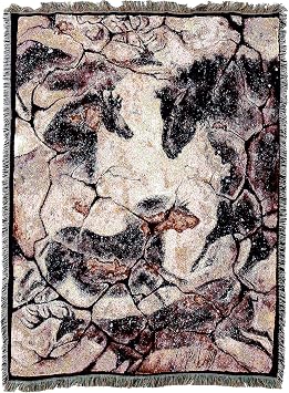 Pure Country Weavers Ancient Hall Blanket by Cecilia Henle - Southwest Cave Rock Art - Gift Tapestry Throw Woven from Cotton - Made in the USA (72x54)