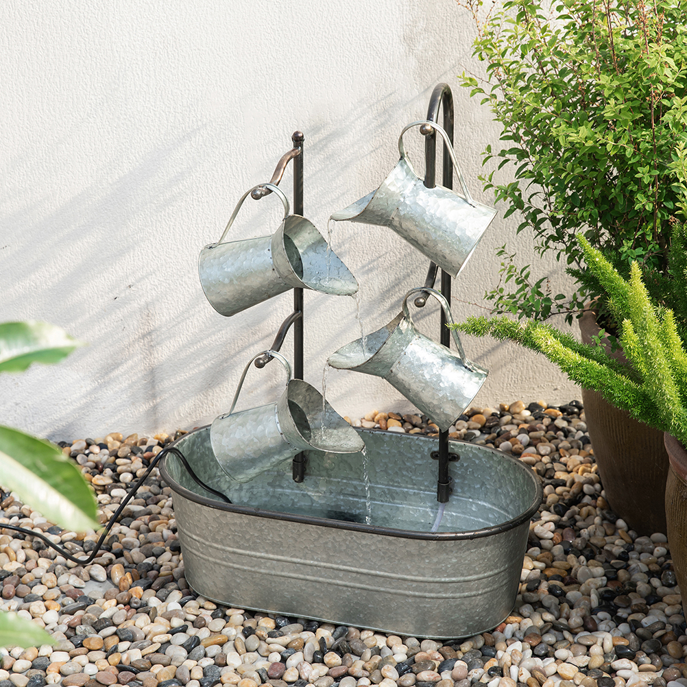 Amazon.com : glitzhome Outdoor Metal Pitchers Water Fountain with
