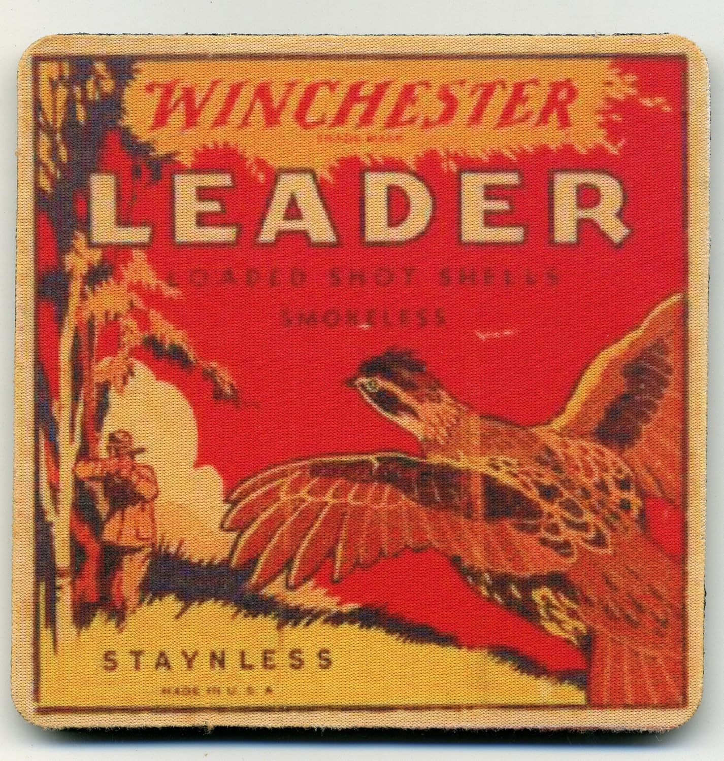 Winchester Leader Quail Hunting Shotgun Shell Trap Shooting Coaster Set