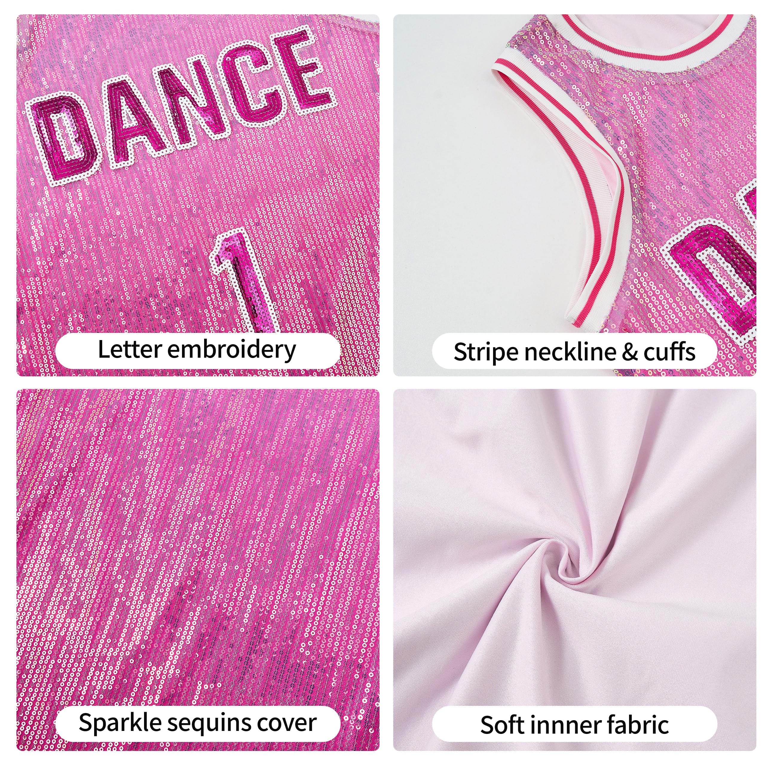 LOLANTA Vestito da Canotta Senza Maniche con Scollo a Barchetta Scintillante Hip Hop Dancewear