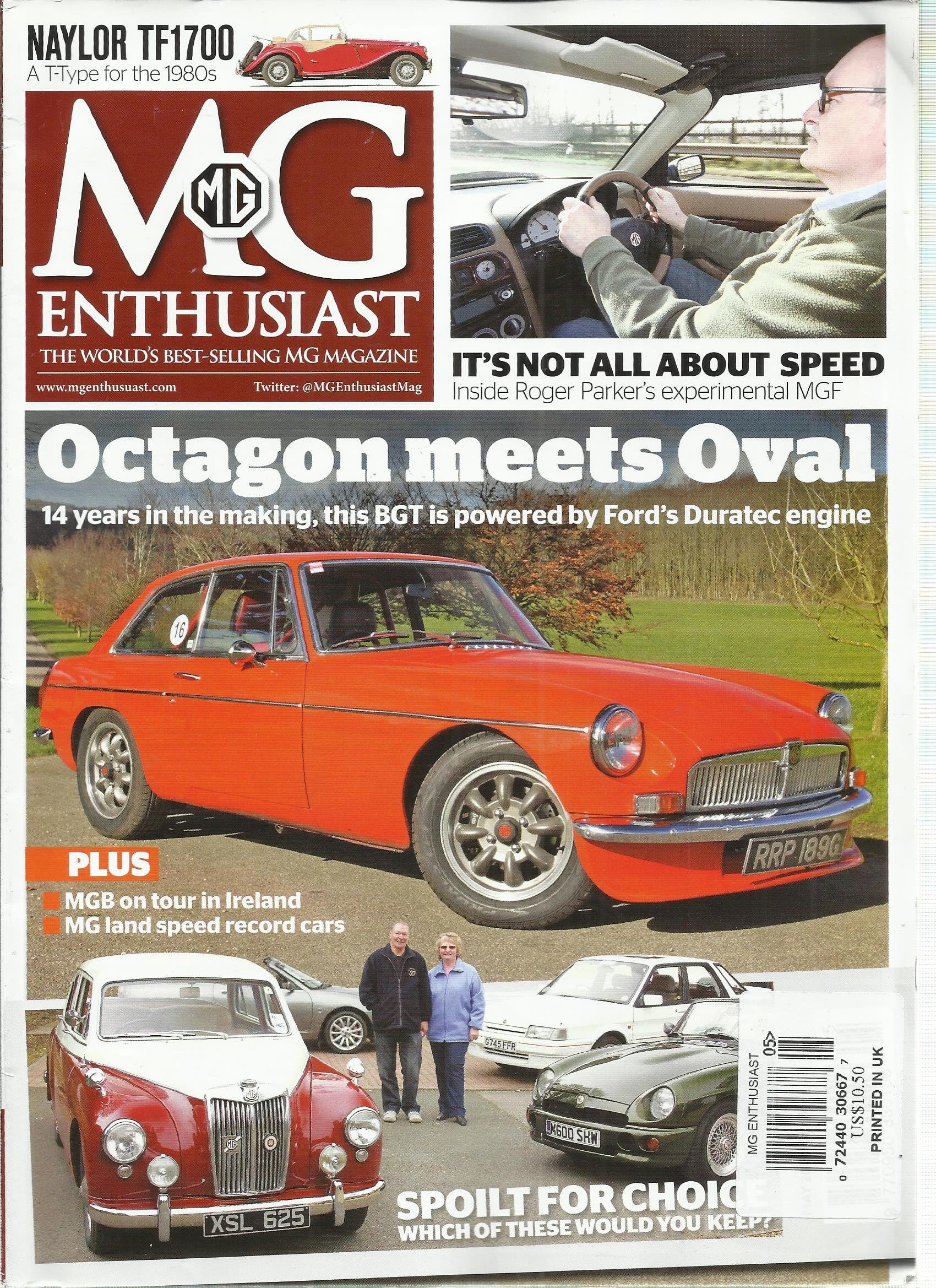 Mg Enthusiast Magazine May, 1987 Volume, 44 Number 5