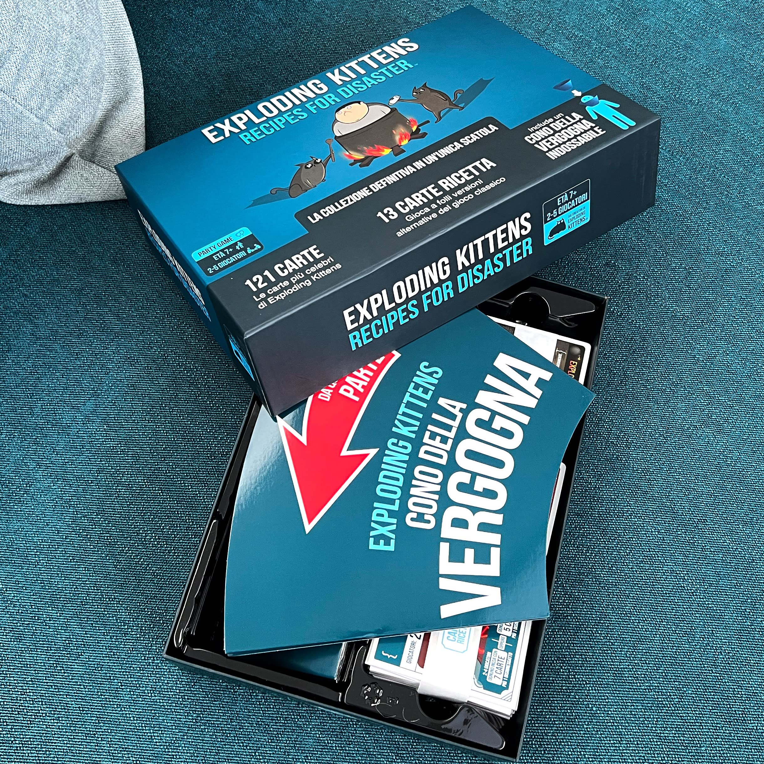 Exploding Kittens - Recipes for Disaster, gioco da tavolo, party game, 2-5 giocatori, a partire dai 7 anni, edizione italiana