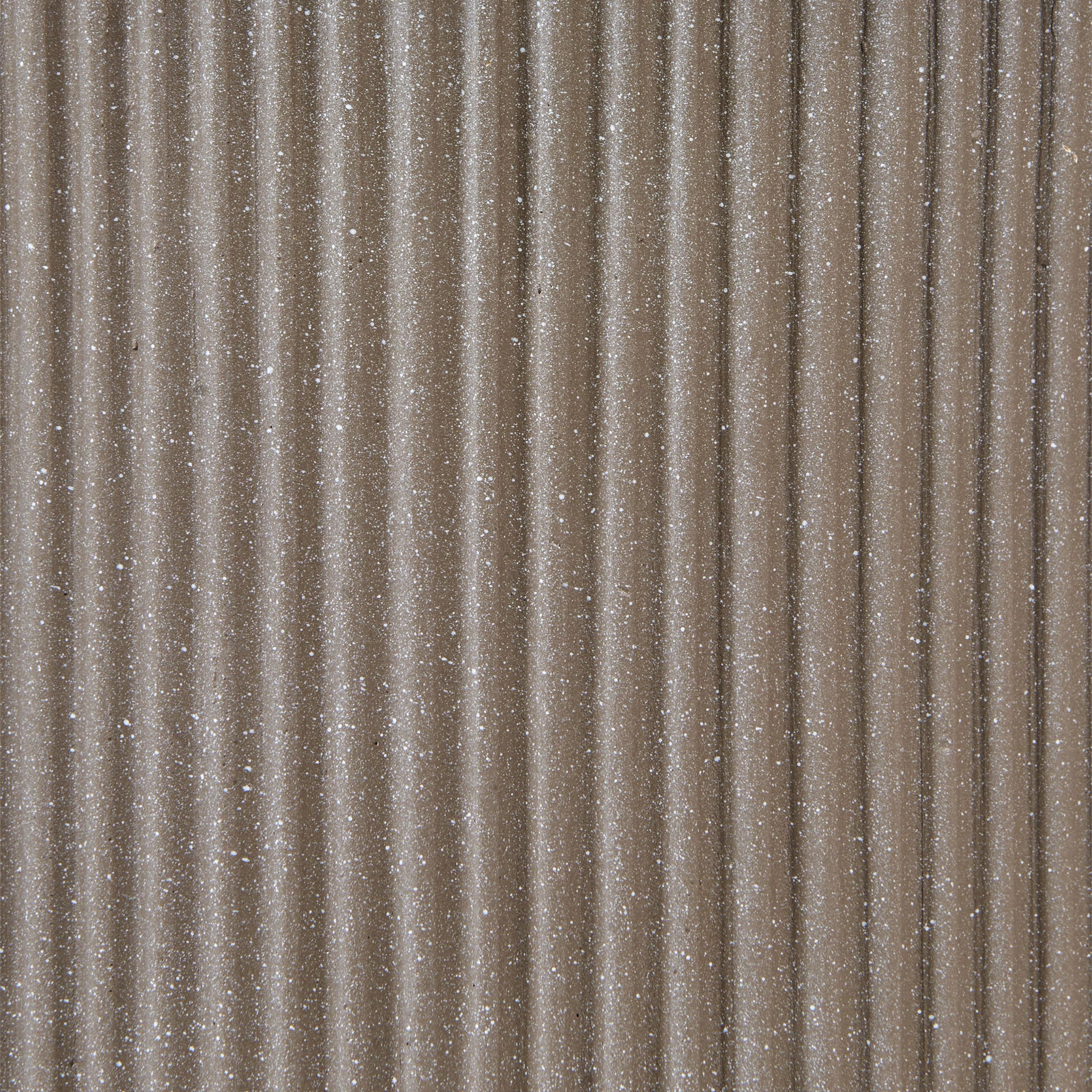 Blumentopf Ton und Glasfaser beige Taupe rund ⌀ 30 cm mit Rillen modern Daria
