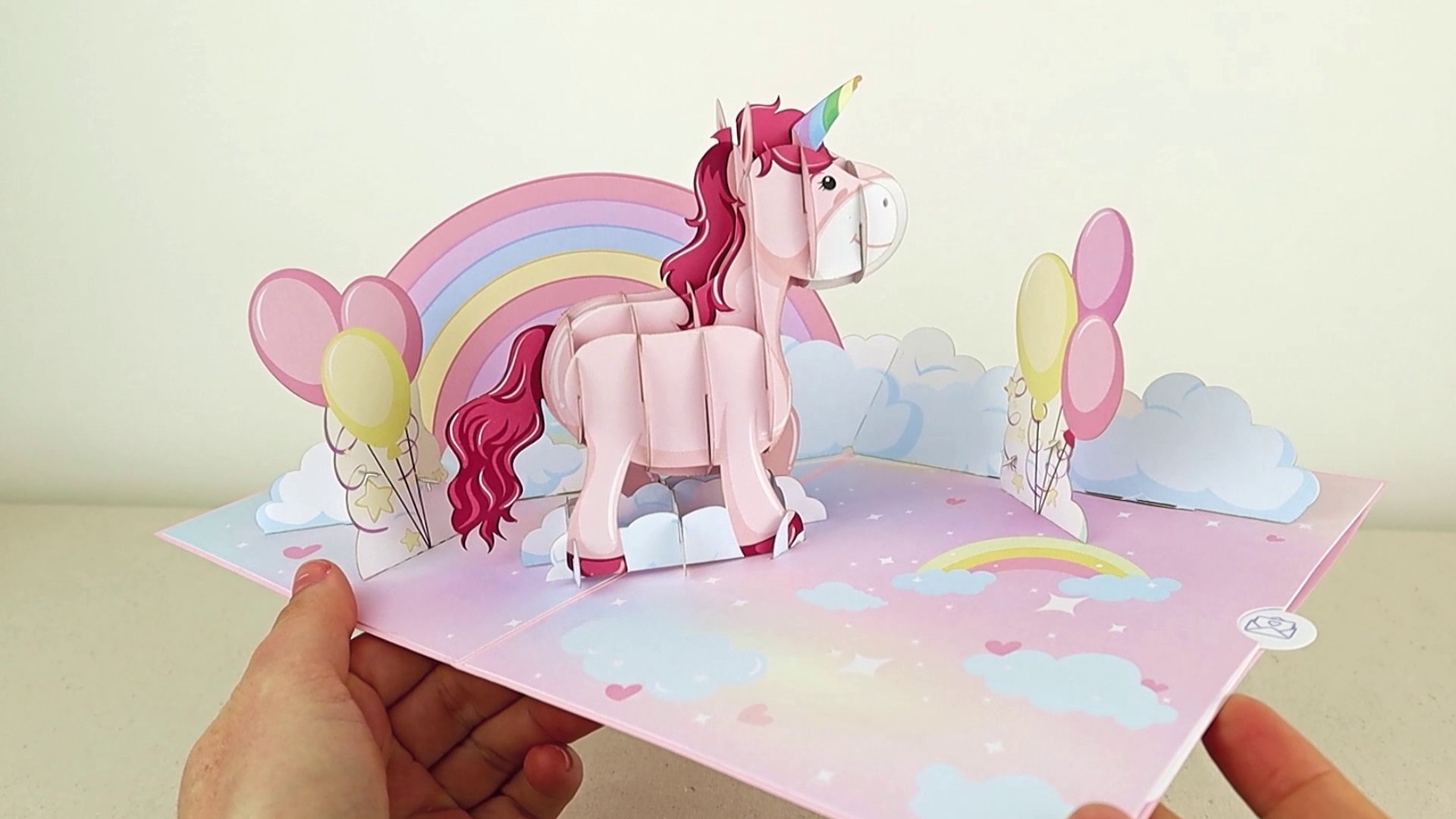 Biglietto Di Auguri 3D Pop-up Con Unicorno Arcobaleno - Regalo Per Ragazze, Figlia, Nipote, Compleanno