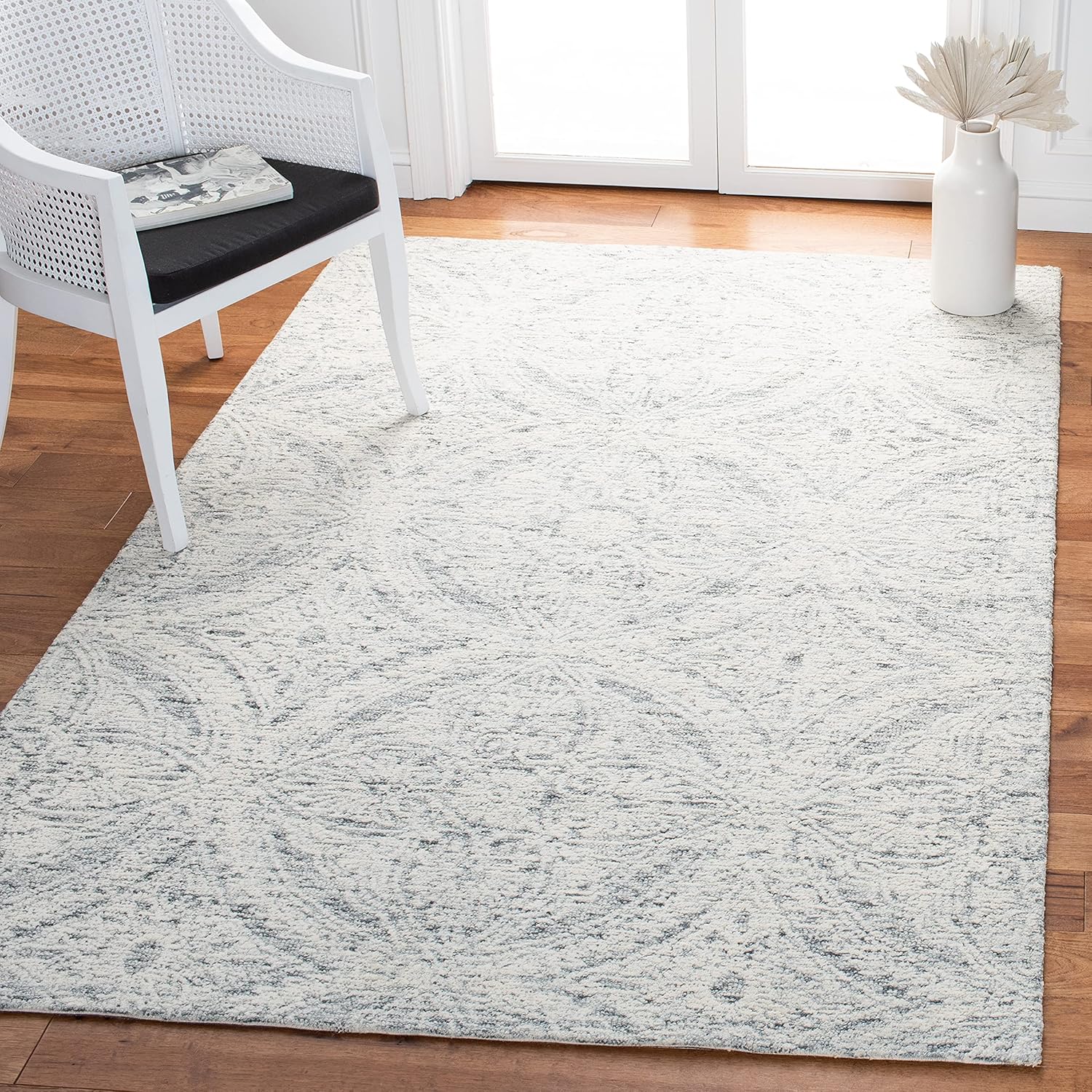SAFAVIEH Metro Collection 3' x 5' NaturalLight Grey MET802F Handmade Premium Wool Living Room Bedroom Entryway Accent Rug