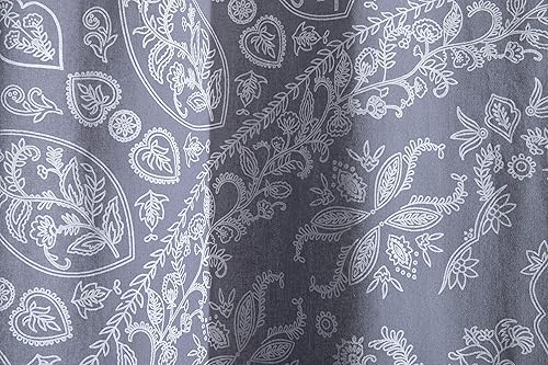 Miniatura 5 de Popular Handicrafts Cortina de mandala hippie indio, bohemio, hermoso, gris, para ventana, dormitorio, sala de estar, balcón, cenefa