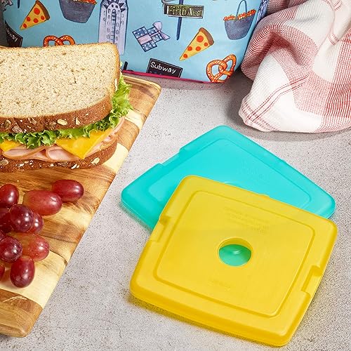 Miniatura 12 de Fit & Fresh Cool Coolers, paquetes de hielo delgados para la bolsa del almuerzo, Multicolor