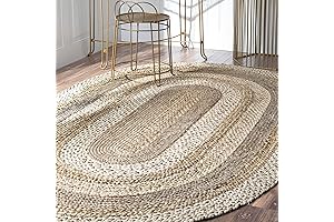nuLOOM Charlene Solid Oval Natural Jute Rug: The Epitome of Sophistication