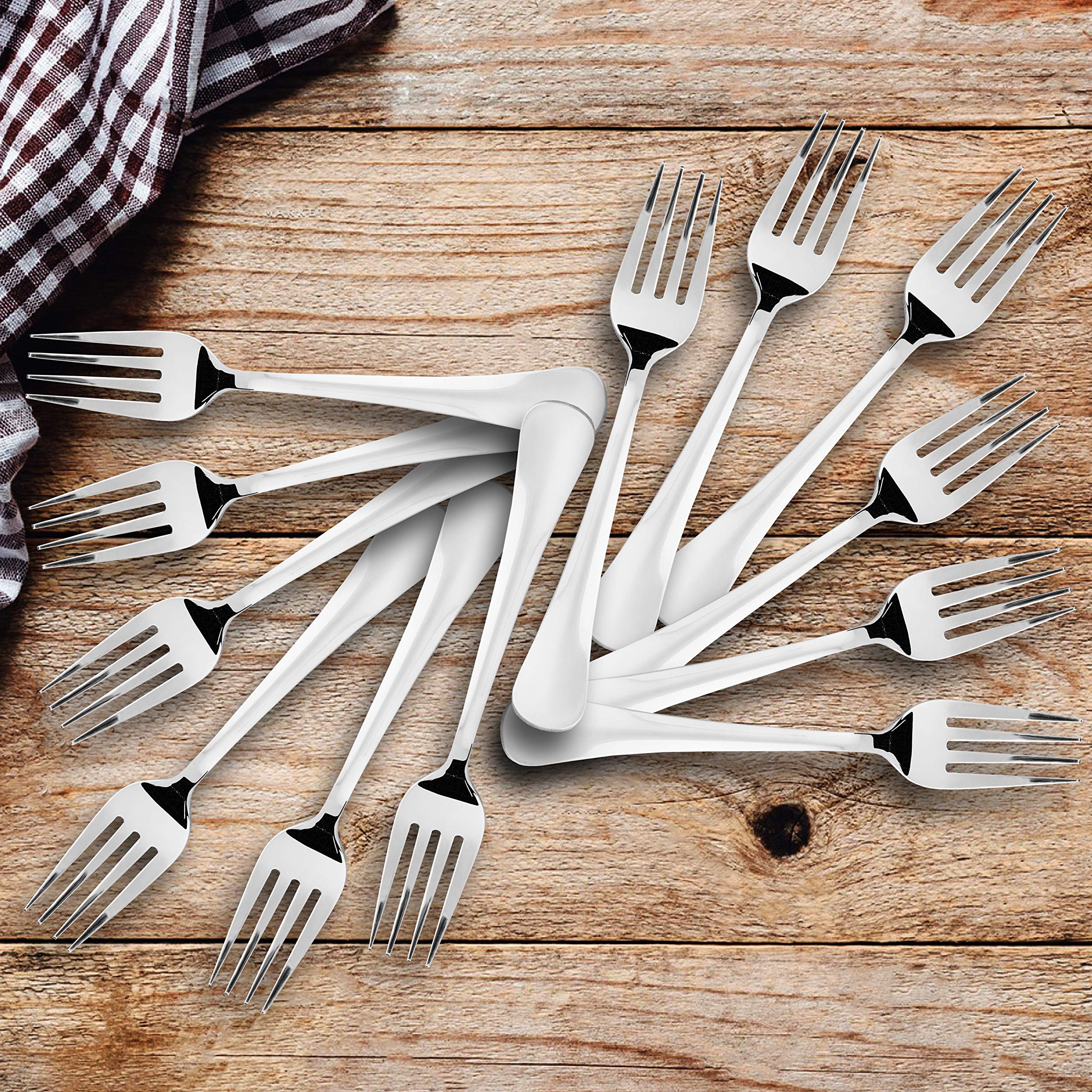 Sumeet Stainless Steel Dessert/Table Forks Set of 12 Pc β (18.2cm L) (1.6mm Thick) 3