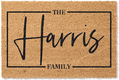 Personalized Door Mat, Custom Door Mat with Family Name I