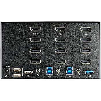 Amazon.com: StarTech.com 2 Port Quad Monitor DisplayPort KVM
