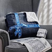 Vista 70 de Bedsure Manta de tamaño King de vellón sherpa para la cama, gruesa y cálida para el invierno, suave y mullida, grande, color lino, 108 x 90 pulgadas