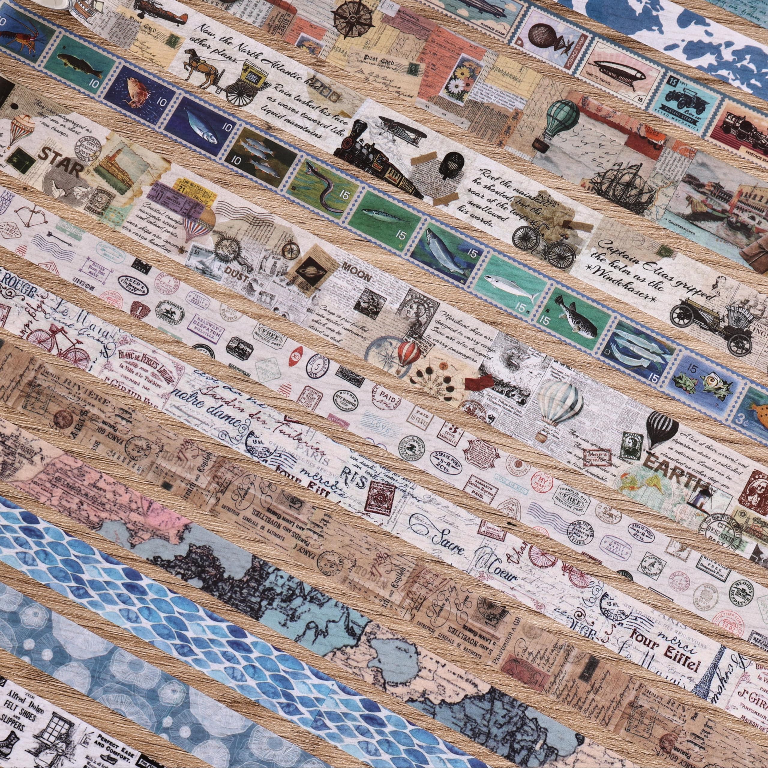 Vintage Washi Tape Set - 38 Rolls for Scrapbooking -6 Vintage Washi Tape Set - 38 Rolls for Scrapbooking -6