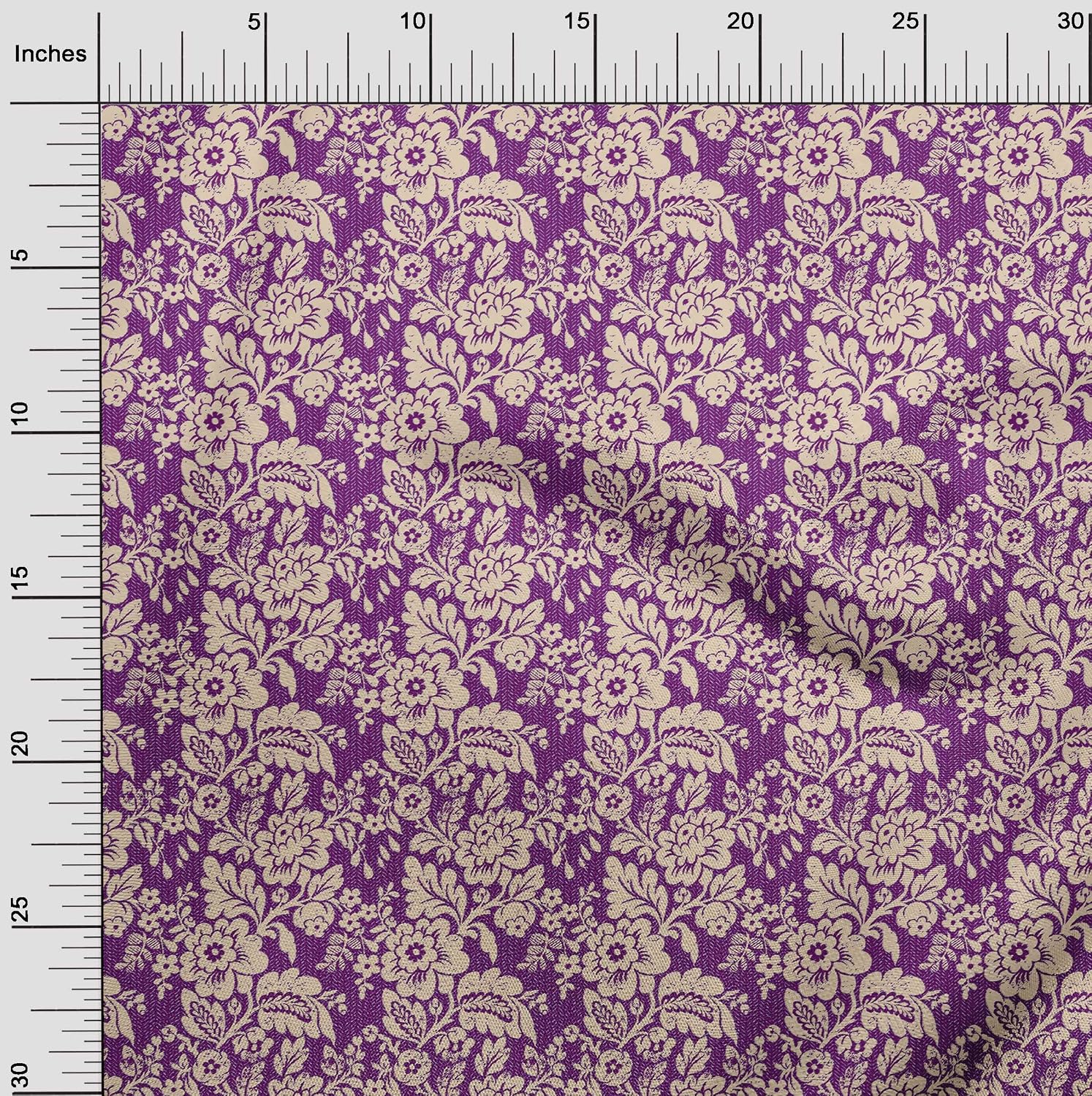 oneOone Viscose Chiffon Purple Fabric Floral Sewing Craft Projects Fabric Prints By Yard 42 Inch Wide-501