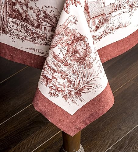 Miniatura 7 de Maison d' Hermine Mantel 100% algodón para mesas rectangulares de cocina, comedor, fiestas, bodas, Acción de GraciasNavidad (70 x 108 pulgadas),