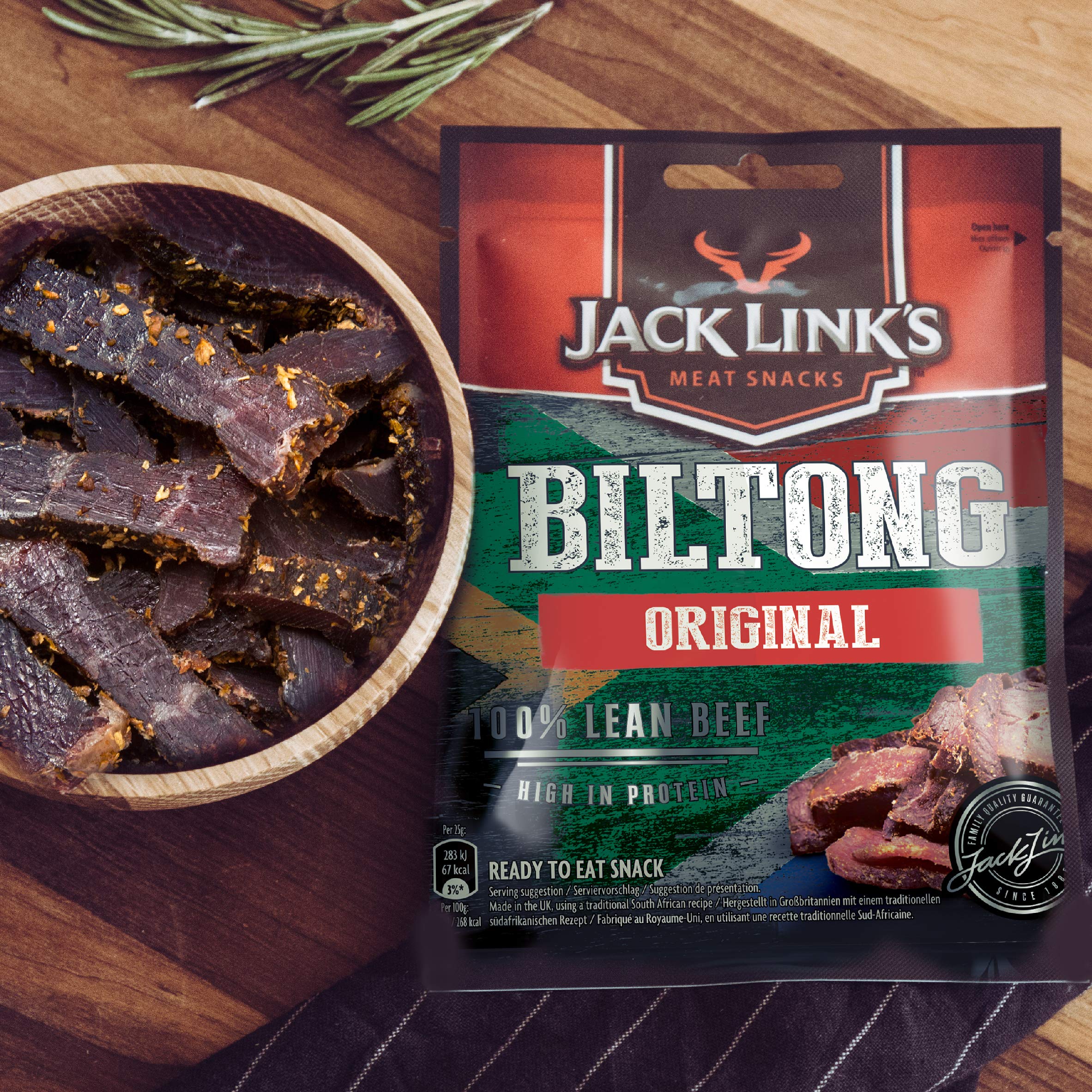 Jack Link's Produit original Biltong, 70 g