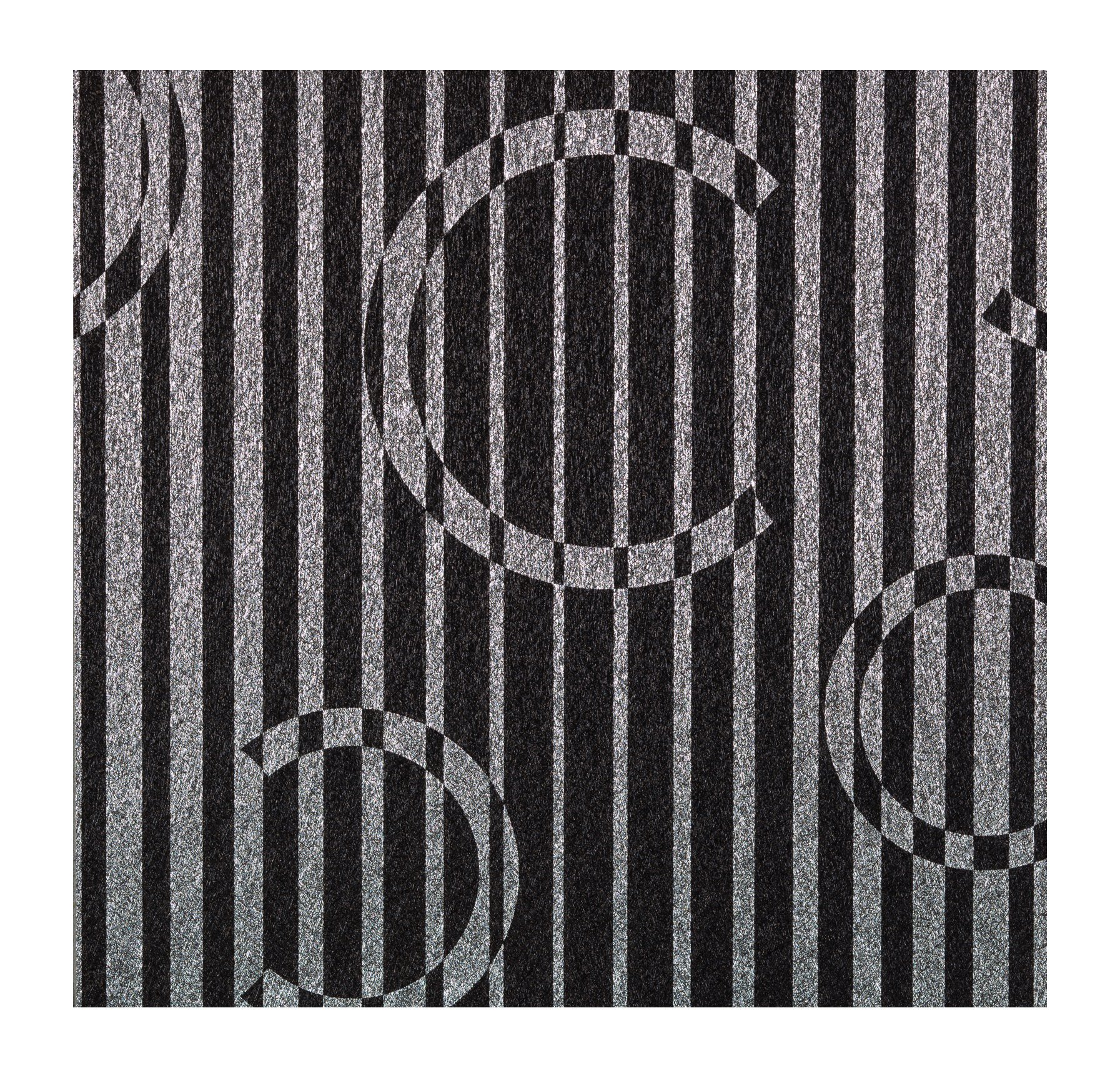 Papier peint intissé York Monogramme revêtement mural métallique pour salon chic