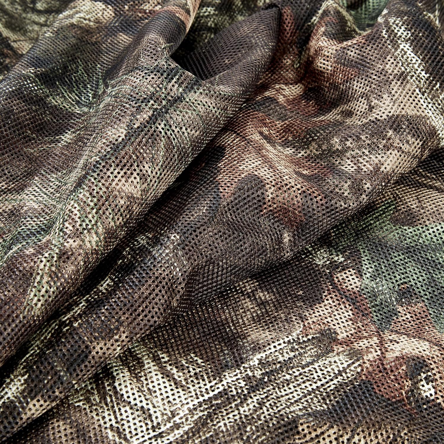 GRVCN 300D Camouflage Netting Camo Burlap Blind Material Cover for Hunting Ground Blinds Wargames Wildlife Photography