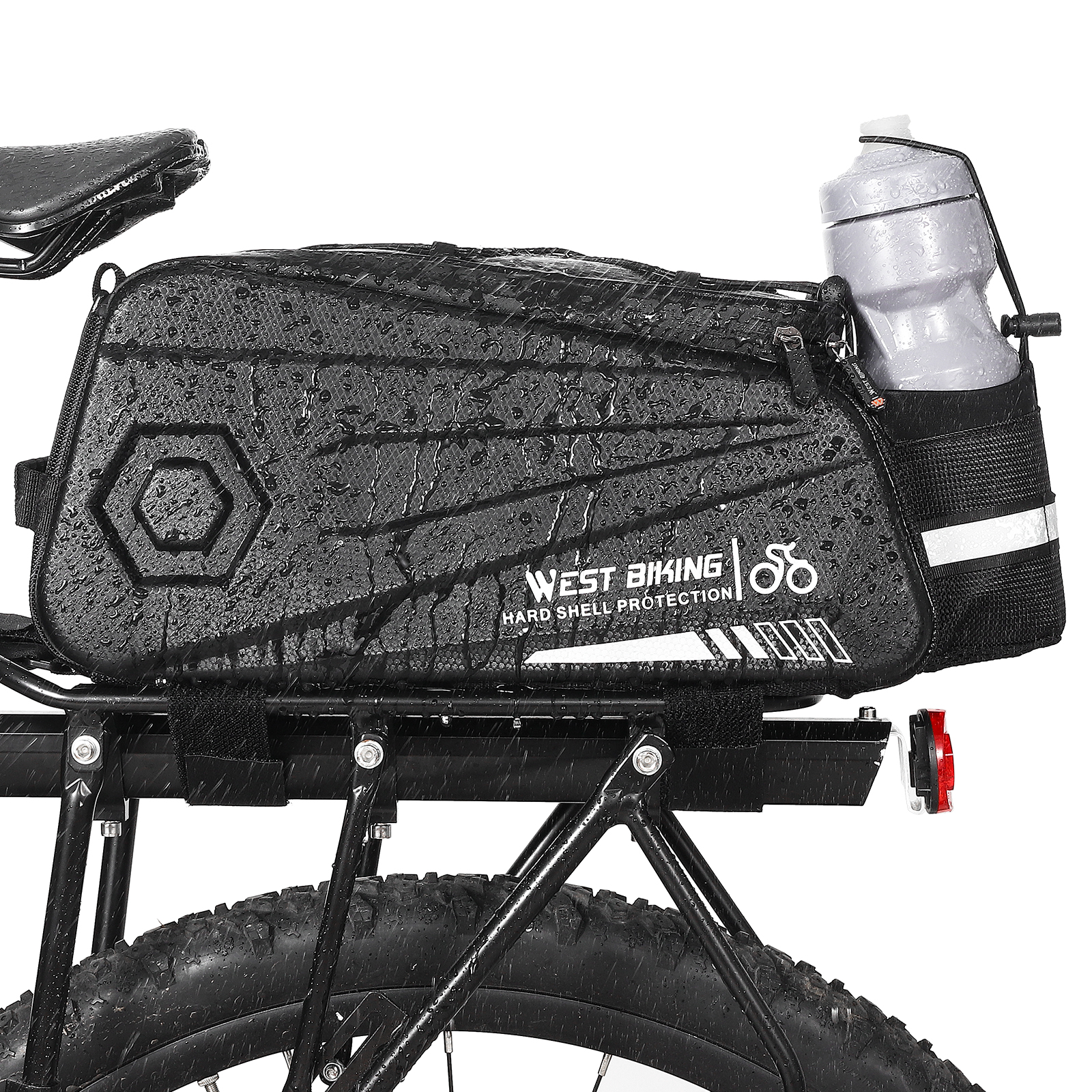 West Biking Bike Rear Seat Bag - Bicycle Trunk Pannier Bag, 8.6L