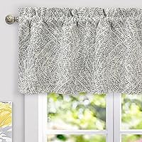 Vista 9 de DriftAway Cenefa de Lino Estilo Granja con Forro de Doble Capa con Aislamiento Térmico para Oscurecer la Habitación, Cenefas Opacas para Ventana