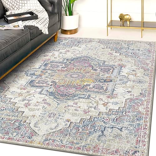 LUXE WEAVERS Nuvola Oriental Medallion Multi 8x10 Area Rug, Medium Pile