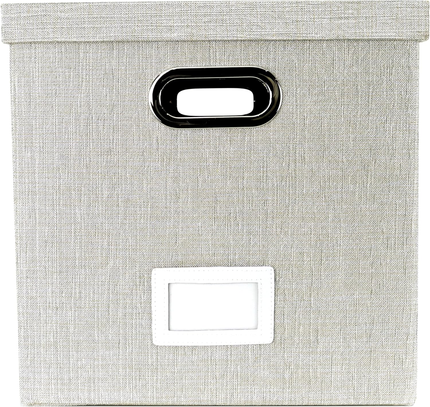 LAVAROCK VINYLS Record Storage Box - Strong and Stylish LP Holder for 50+ Single Records - Sturdy Crate to Protect Your Precious Album Collection (Shiny Silver)