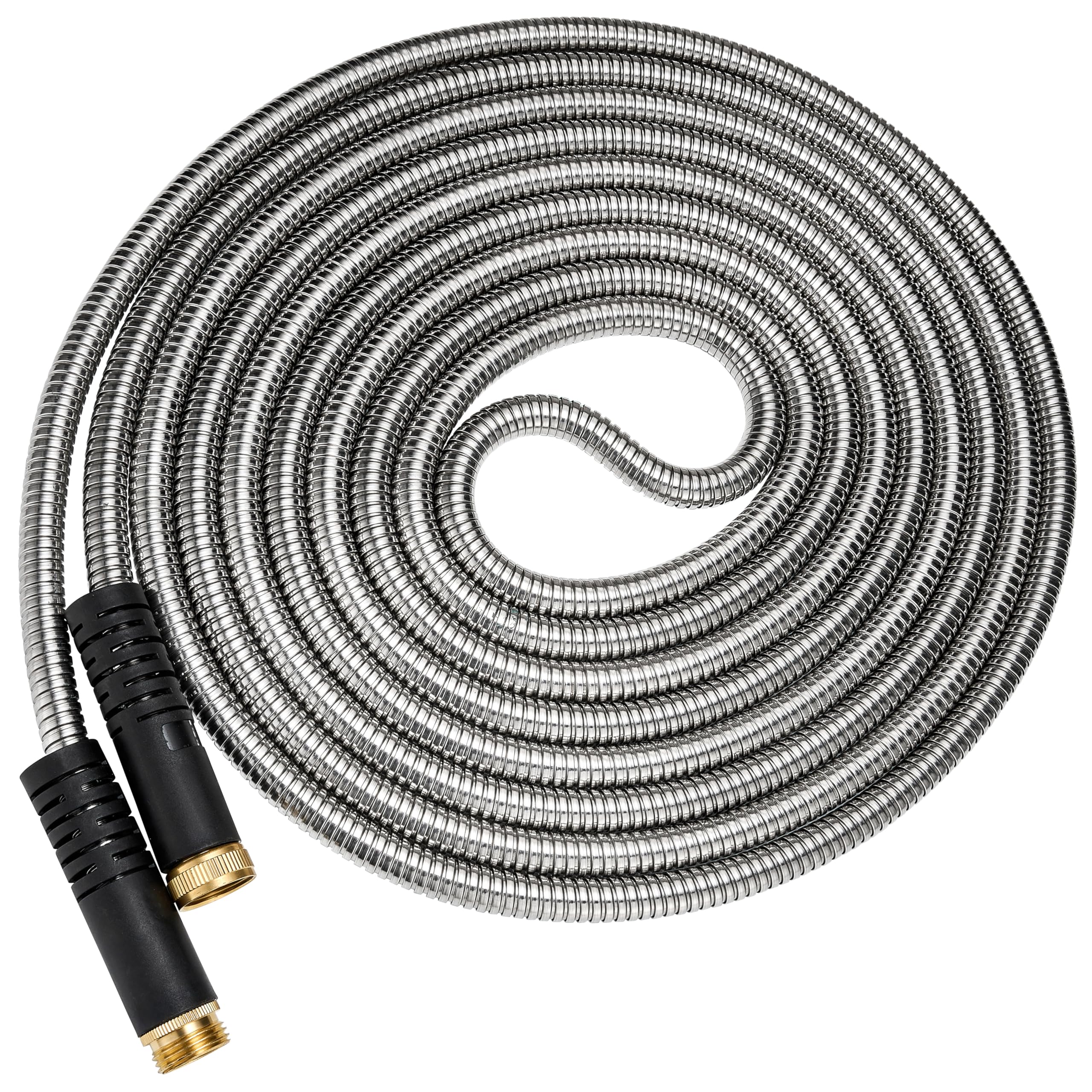 100 ft Expandable Garden Hose - Ultra Flexible,Durable Collapsible Latex Core & Solid Brass Fitting, No Kink-Free Expanding Garden Pipes Hose - RV, Gardening Marine and Camper Water Garden Hoses