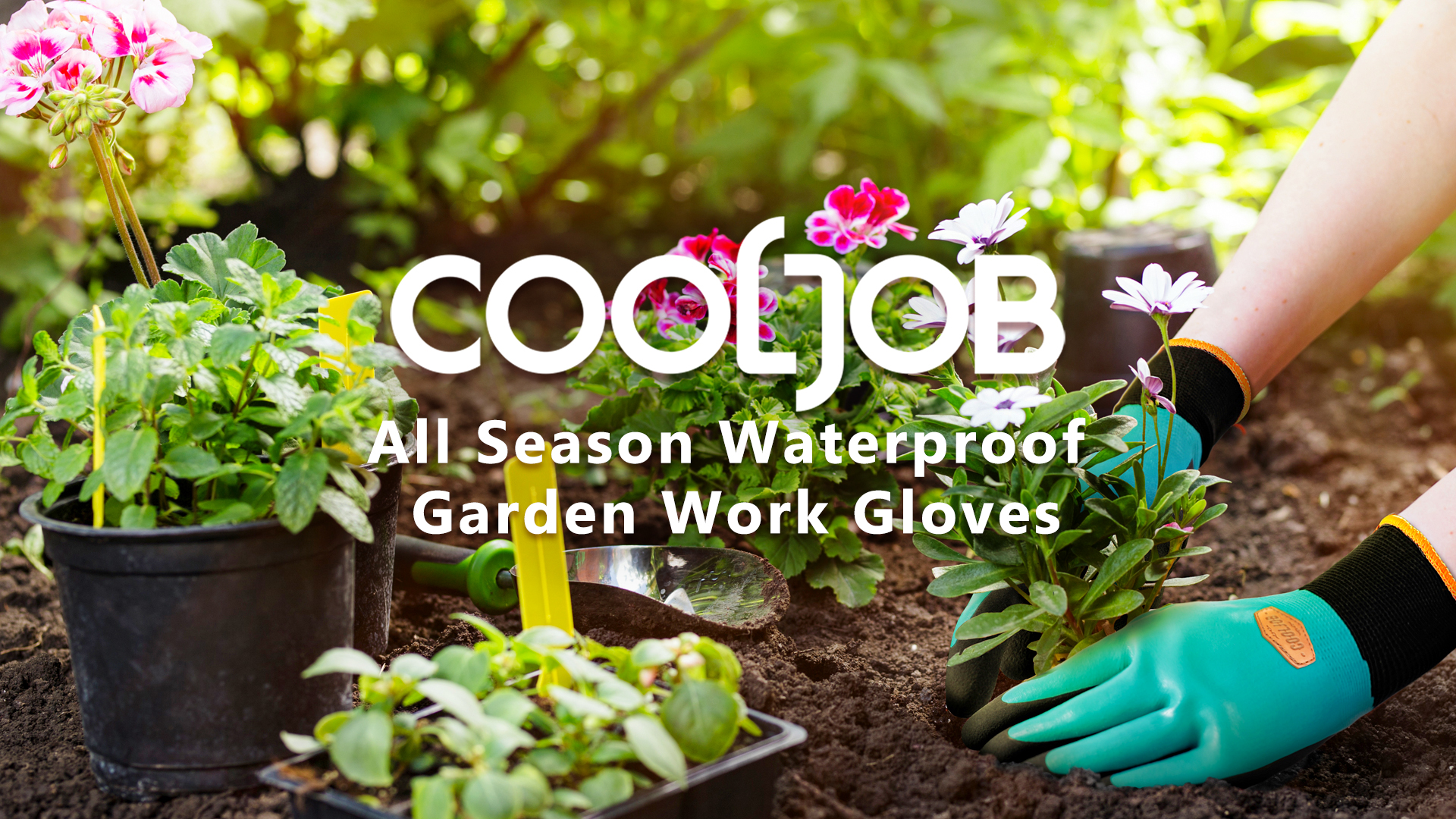 COOLJOB Waterproof Gardening Work Gloves with grip for Women & Men, Double  Rubber Coated for Garden Yard Outdoor Construction Worker, Blue Large Size  2 Pairs: Amazon.com: Tools & Home Improvement