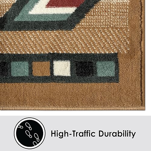 Miniatura 8 de Home Dynamix Premium Sagrada Southwestern - Alfombra geométrica beigeverde, 5'2"x7'4"