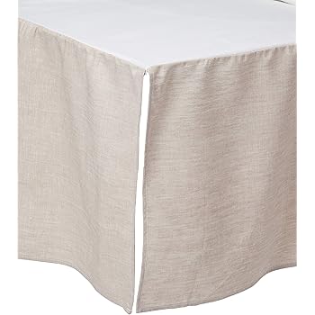 white linen crib skirt
