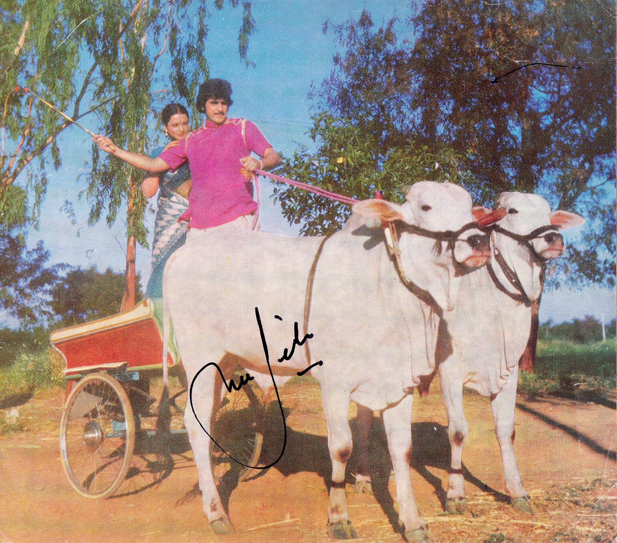 Hand original Autograph of Jeetendra on Rare bollywood memorabilia
