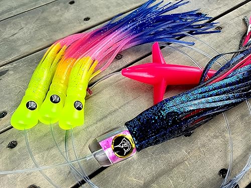 Miniatura 8 de # 202 Bigeye - Cadena híbrida de margarita híbrida con diseño de atún de caramelo UV pelágico