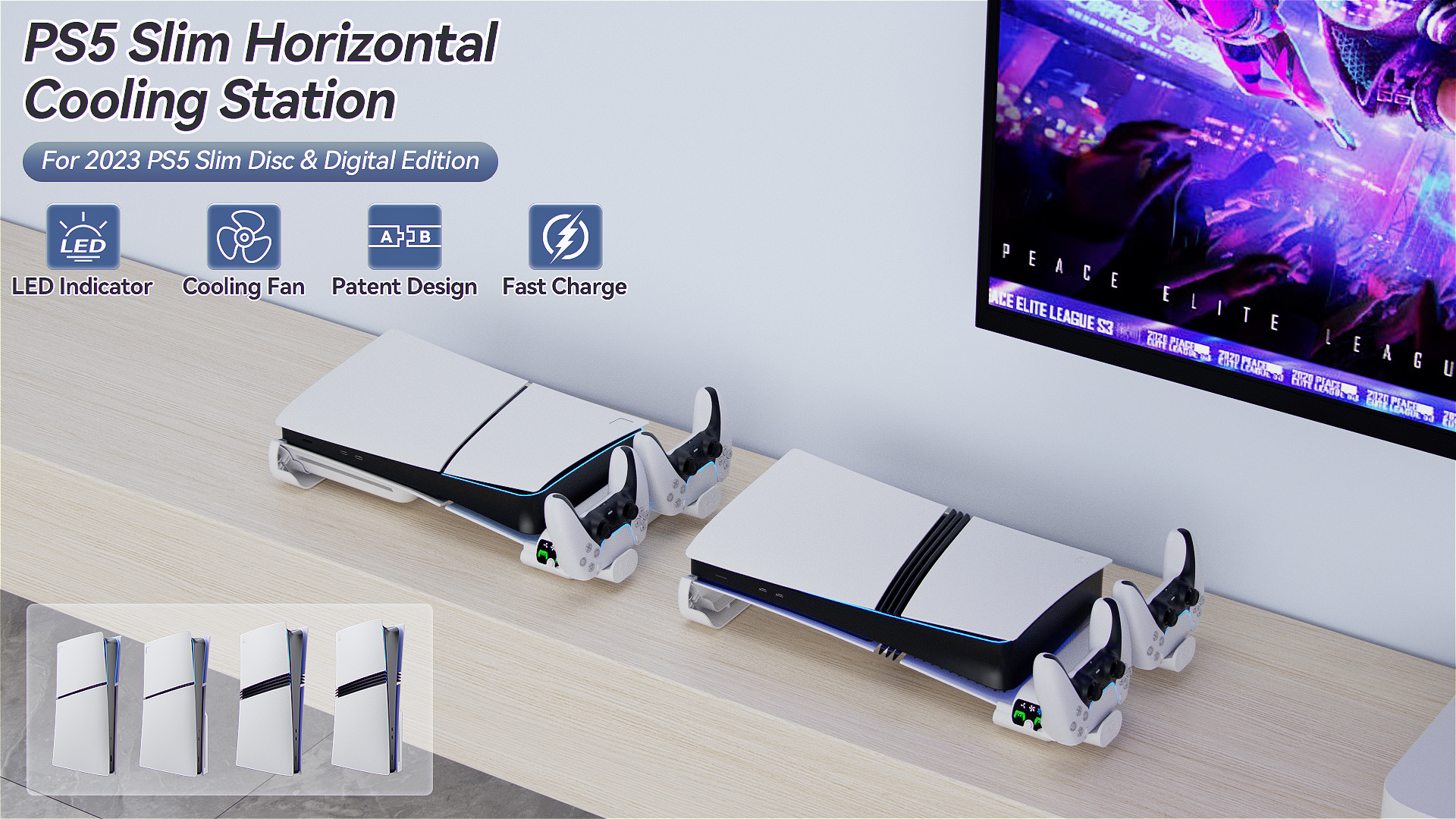 Amazon.com: Tokluck PS5 Slim/Pro Horizontal Cooling Stand