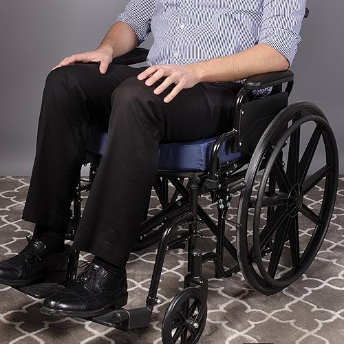 Miniatura 5 de DMI Comfort Cojín de espuma contorneada para asiento de coxis para ciática dolor de espalda con tablero duro de apoyo extraíble para silla o silla