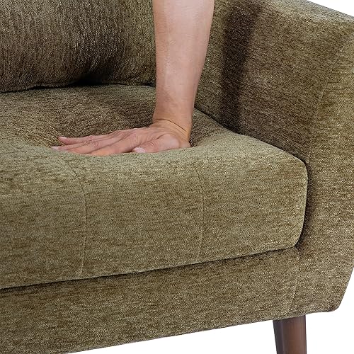 Miniatura 7 de INMOZATA Silla decorativa de mediados de siglo de felpilla tapizada moderna, para sala de estar, lectura, sala de estar, con cojín de cintura,