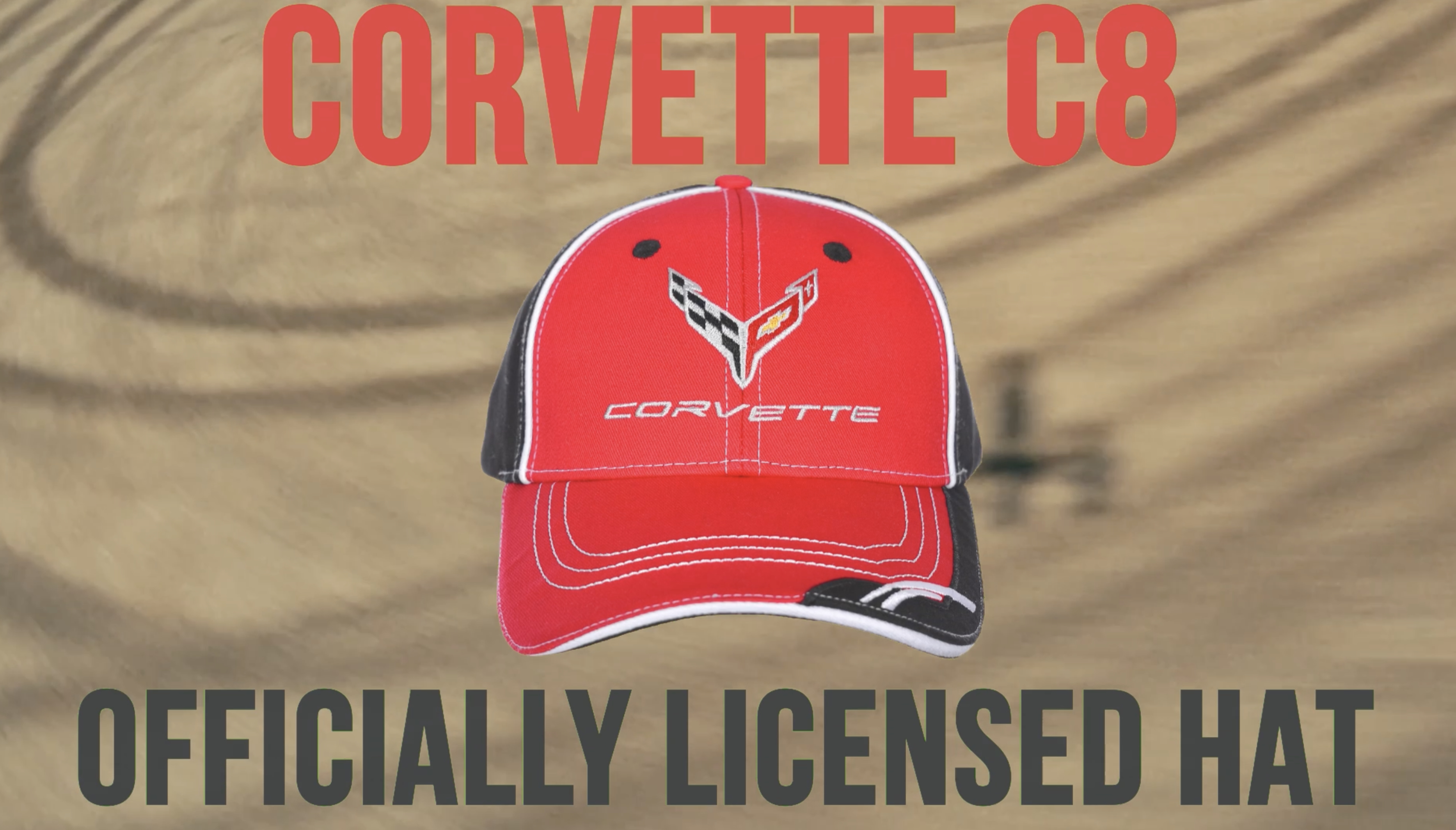 レッド ハートロゴ Jazzercise JH DESIGN GROUP Men's Chevy Corvette C8 Logo Cap Adjustable Red