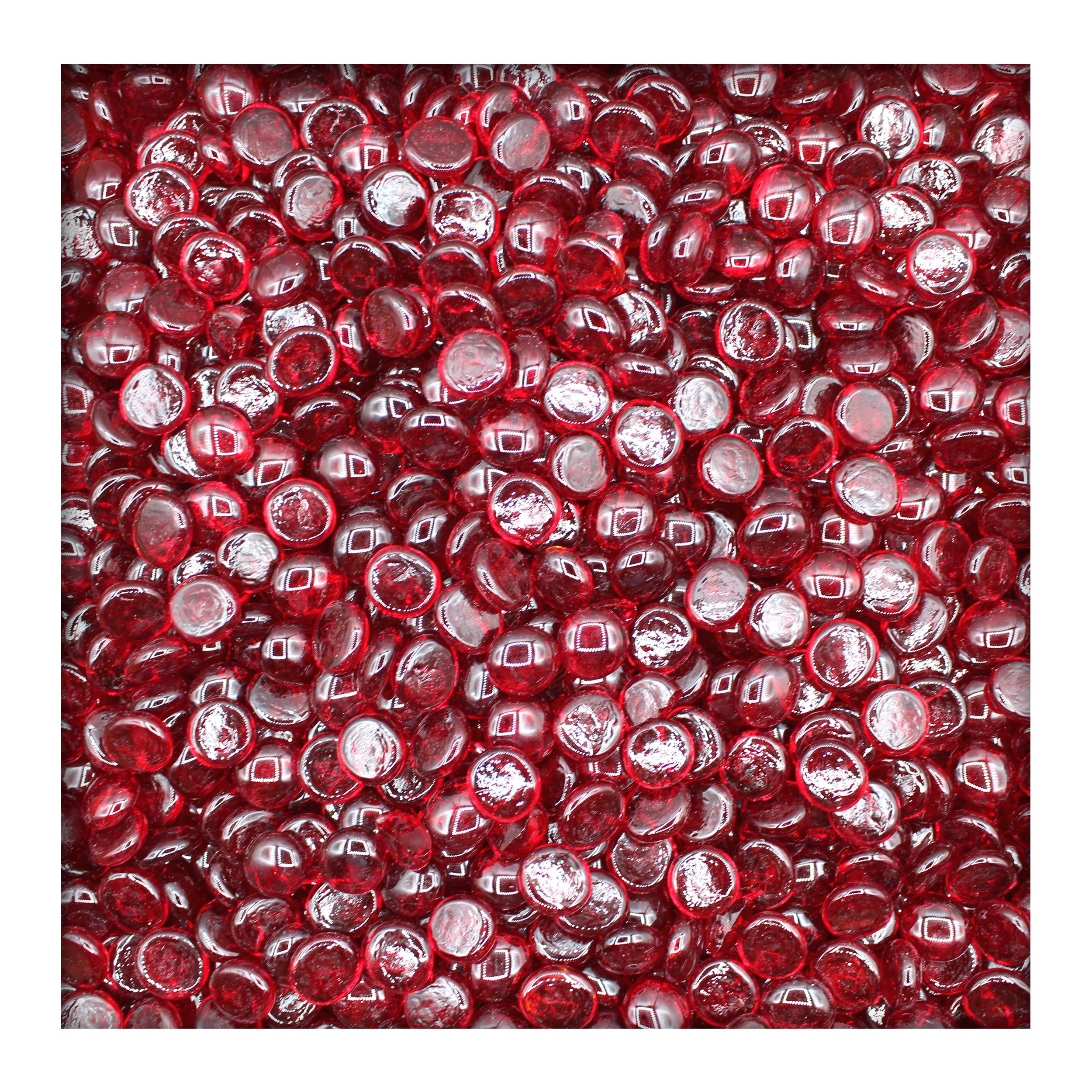 5 kg Glasnuggets Glassteine Muggelsteine Mosaiksteine Tischdeko 17-19 mm Rubinrot