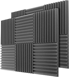 ACOUSPANEL Schaumstoffplatte Akustikschaumstoff 12 Akustik Panel 30x30x3cm Schall Schaumstoff Wandplatten nicht Vakuum-komprimiert Anthrazit-Grau