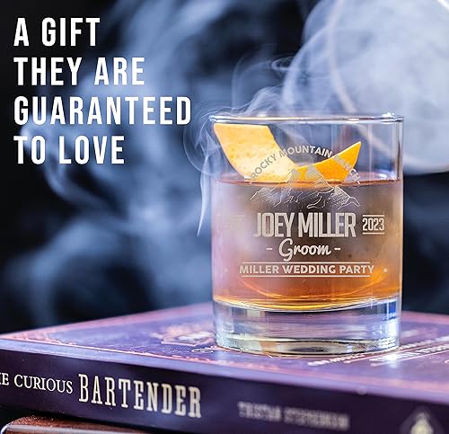 Miniatura 2 de Vaso de whisky grabado personalizado de 11 onzas, regalos grabados personalizados para el Día del Padre, vasos de cumpleaños para papá, padrinos de