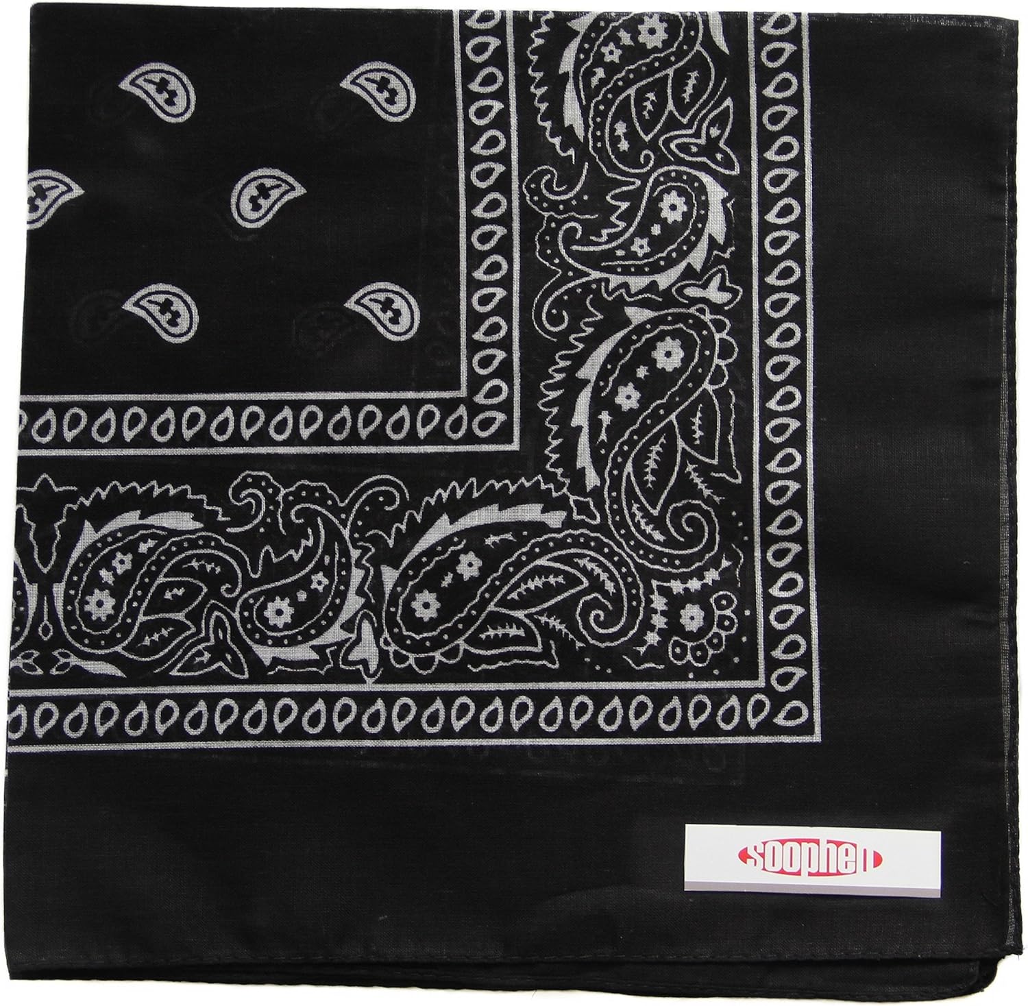Soophen Paisley One Dozen Cowboy Bandanas (White 22 X 22 in, 12-Pack) : Clothing, Shoes & Jewelry