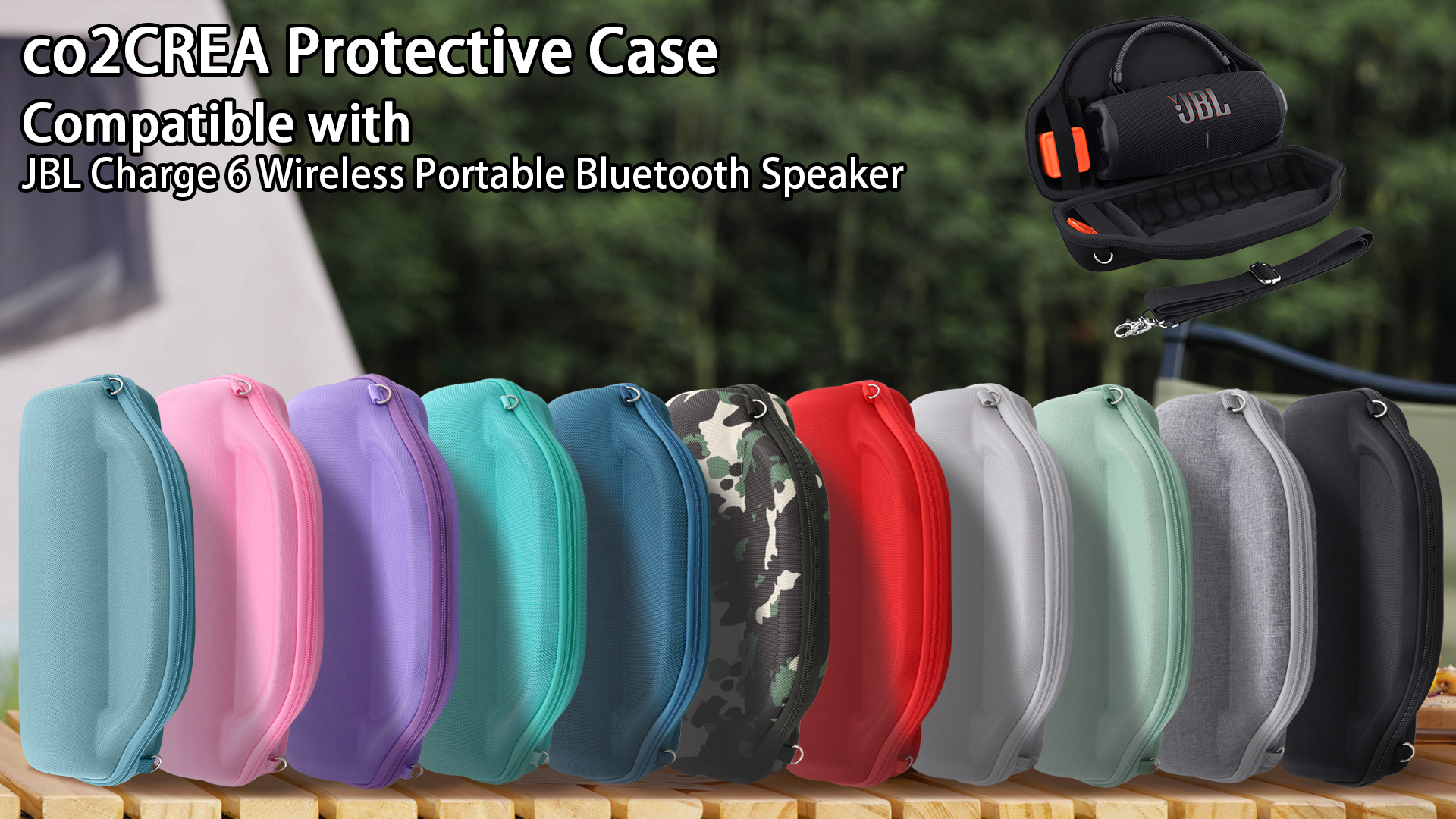 Amazon.com: co2CREA Case for JBL Charge 6 Waterproof Portable